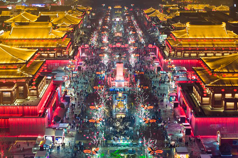 Pertunjukan Lampu Chang’an 2024 Dirasmikan di Xi’an