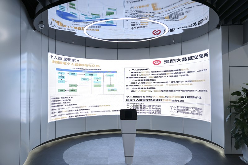 Ruang Pameran Guiyang Big Data Exchange. (People’s Daily Online/Wang Yan)